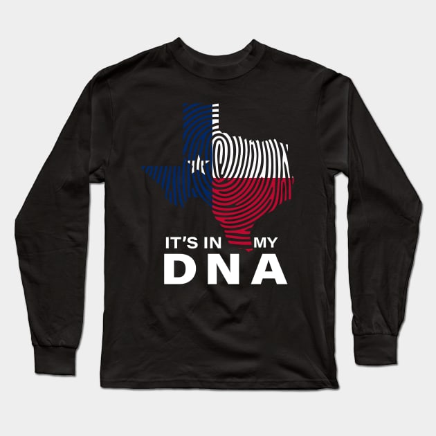 Texas in my dna Long Sleeve T-Shirt by OnuM2018